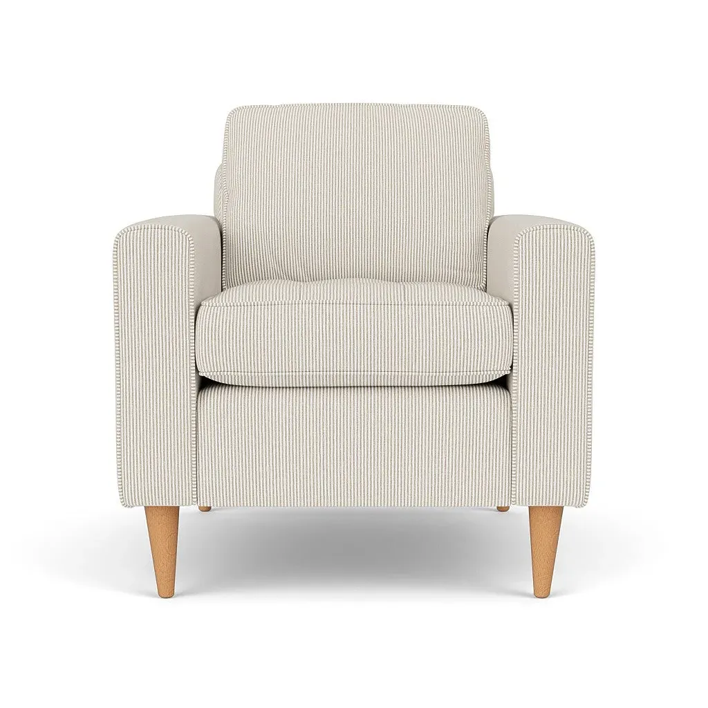Armchair - Natural, Broadway Stripe