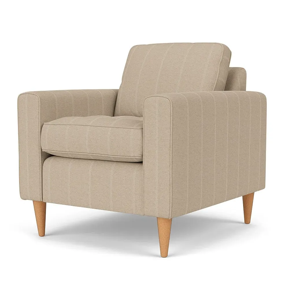 Armchair - Natural, Compton Stripe