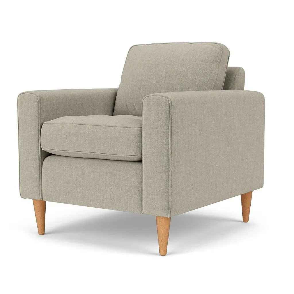 Armchair - Natural, Eco Chenille