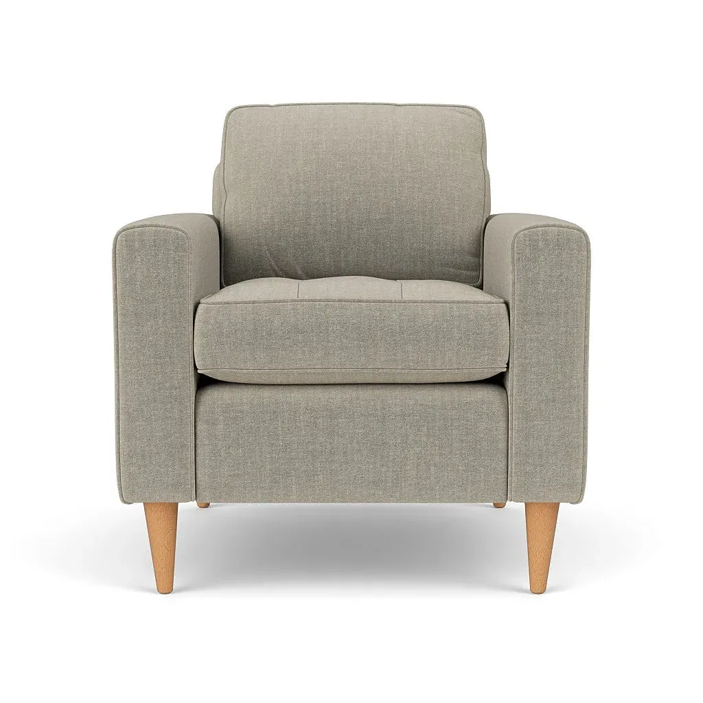 Armchair - Natural, Eco Chenille