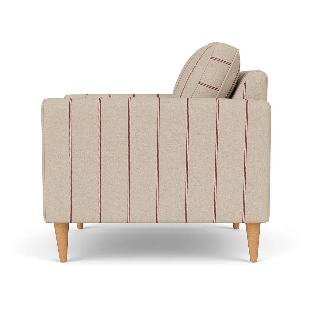 Armchair - Raspberry, Compton Stripe