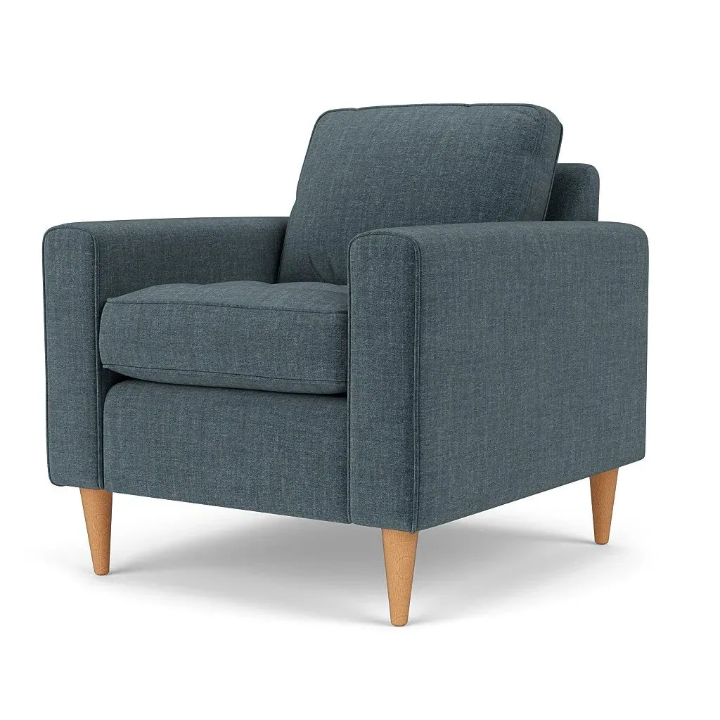 Armchair - Teal, Eco Chenille