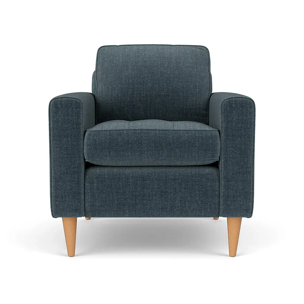 Armchair - Teal, Eco Chenille