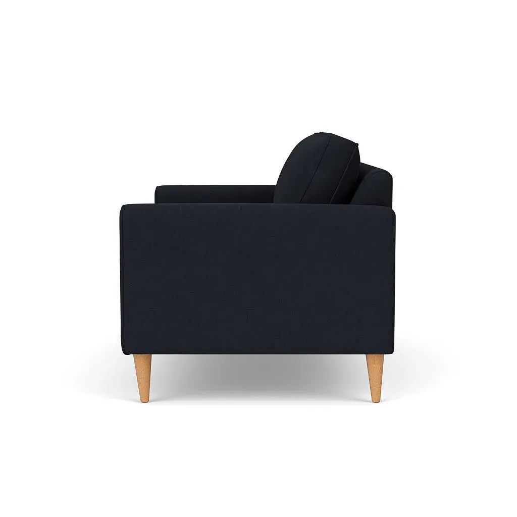 Saxon 2-Seater Sofa - Ink, House Linen Mix