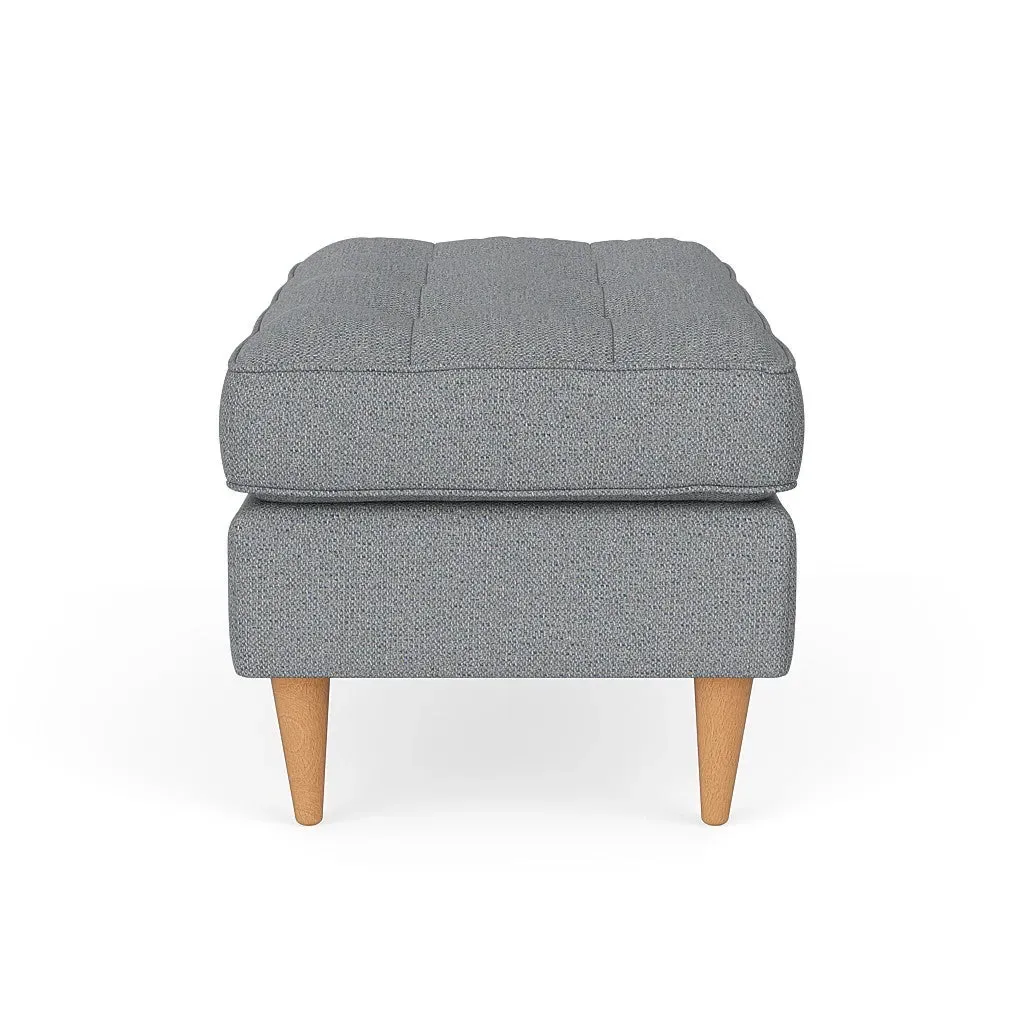 Foot Stool - Blue Marl, House Weave