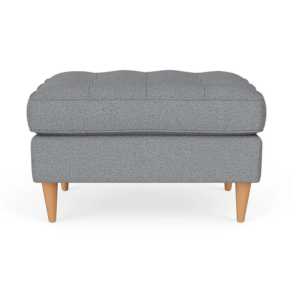 Foot Stool - Blue Marl, House Weave image