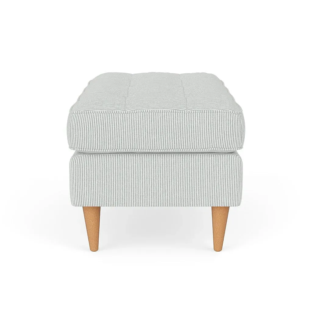 Foot Stool - Duck Egg, Broadway Stripe