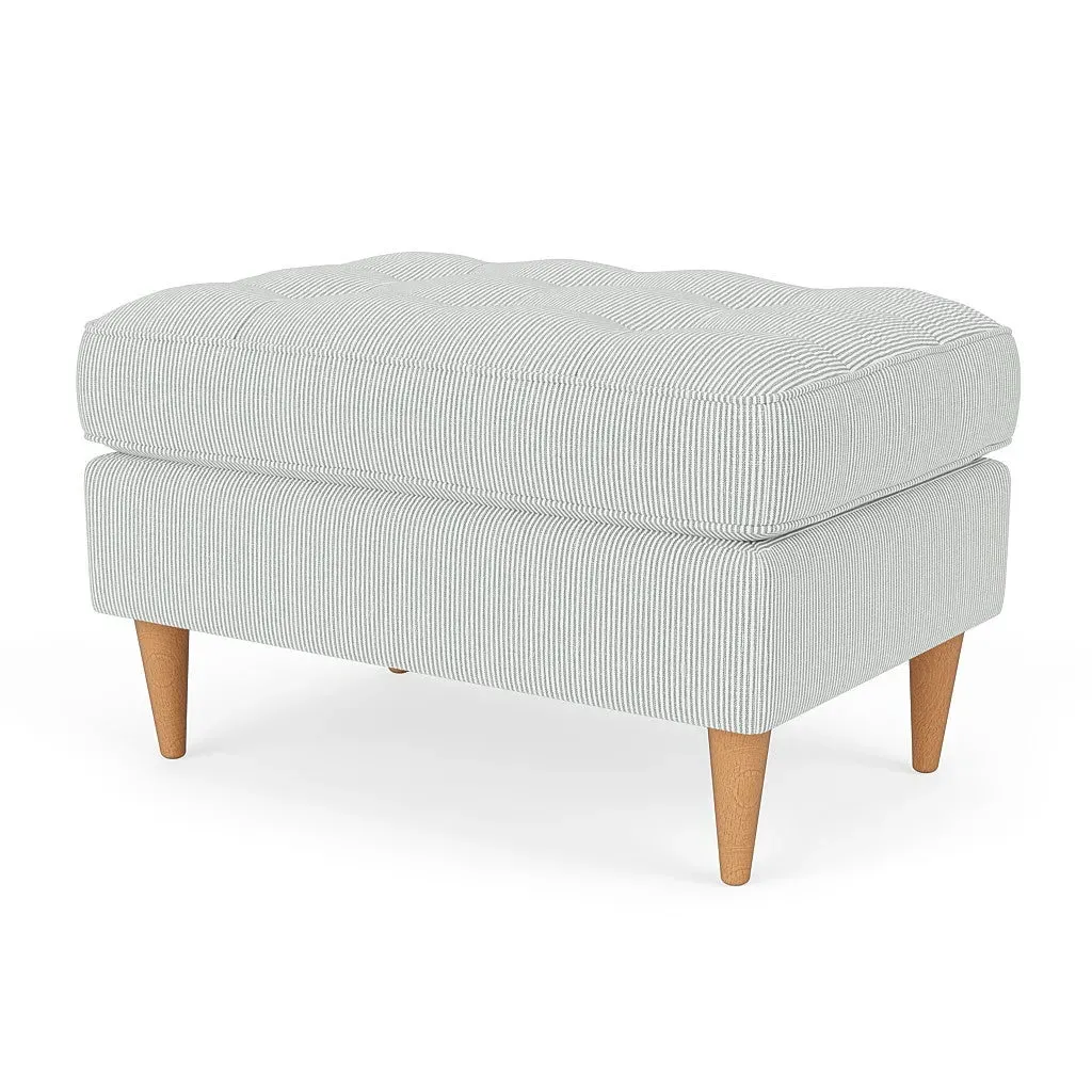 Foot Stool - Duck Egg, Broadway Stripe