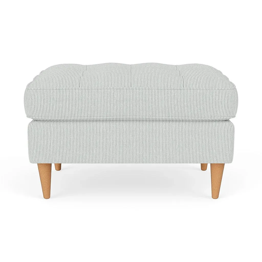 Foot Stool - Duck Egg, Broadway Stripe image