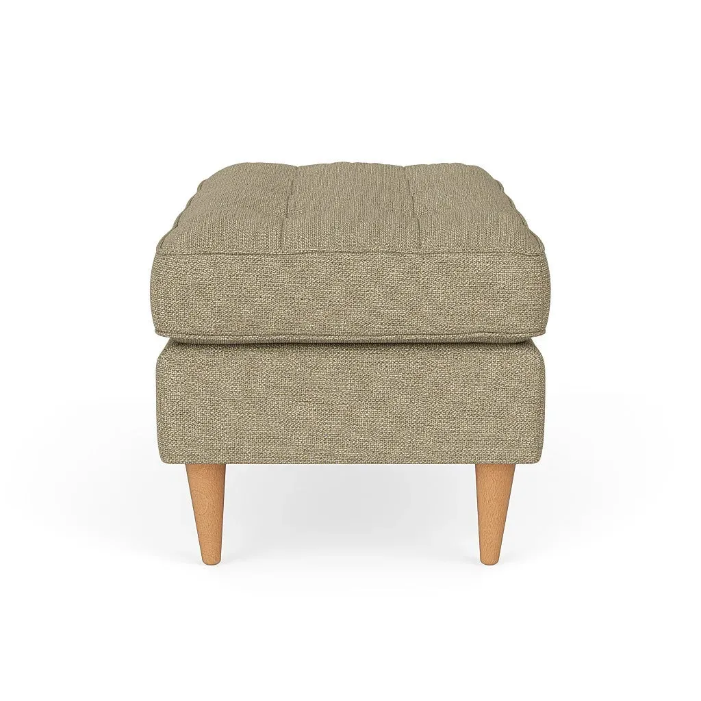 Foot Stool - Green Marl, House Weave