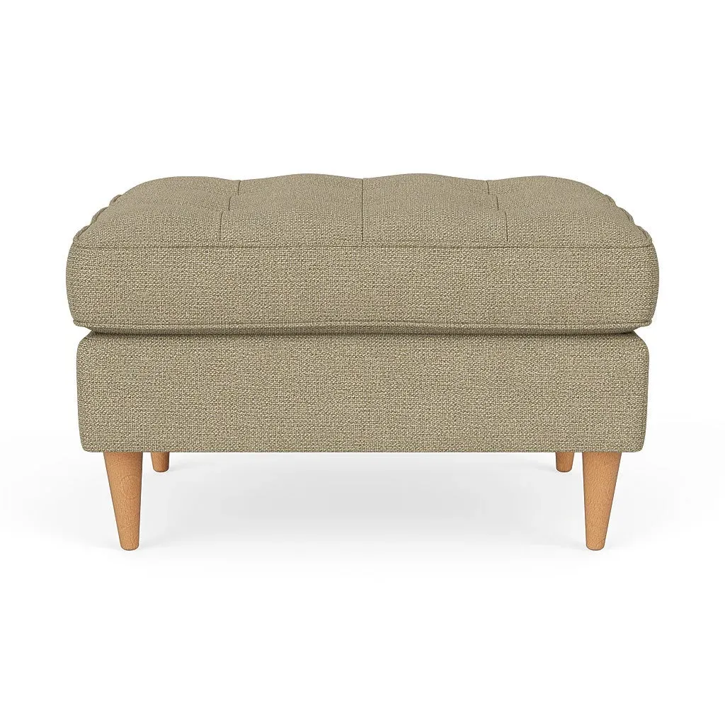 Foot Stool - Green Marl, House Weave