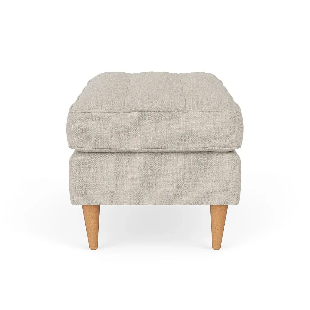 Saxon Foot Stool - Natural, Aquaclean Oxford