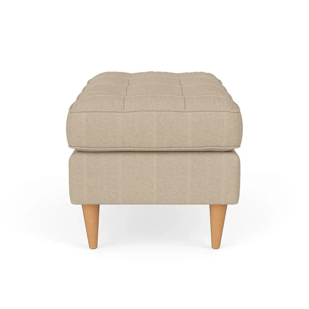 Saxon Foot Stool - Natural, Compton Stripe