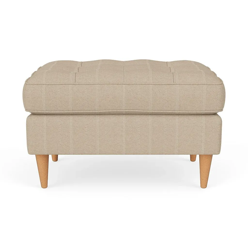 Saxon Foot Stool - Natural, Compton Stripe