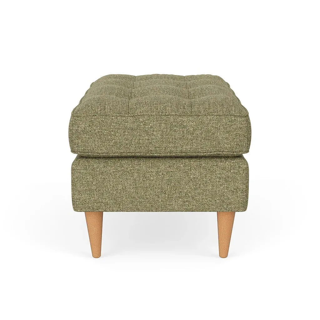 Saxon Foot Stool - Sage, Aquaclean Oxford
