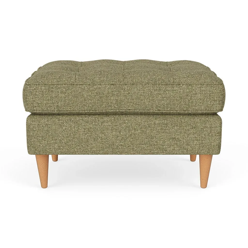 Saxon Foot Stool - Sage, Aquaclean Oxford