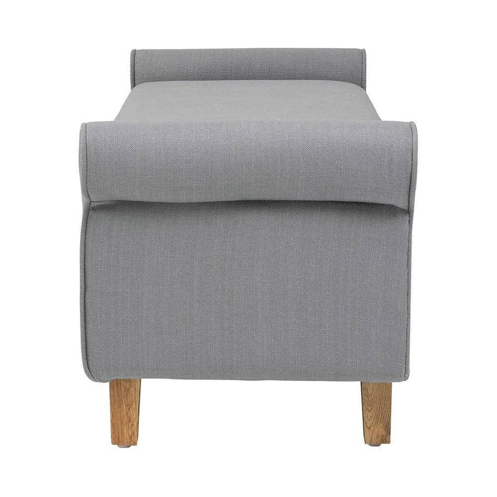 Winged Ottoman with Storage - Grey, Linen