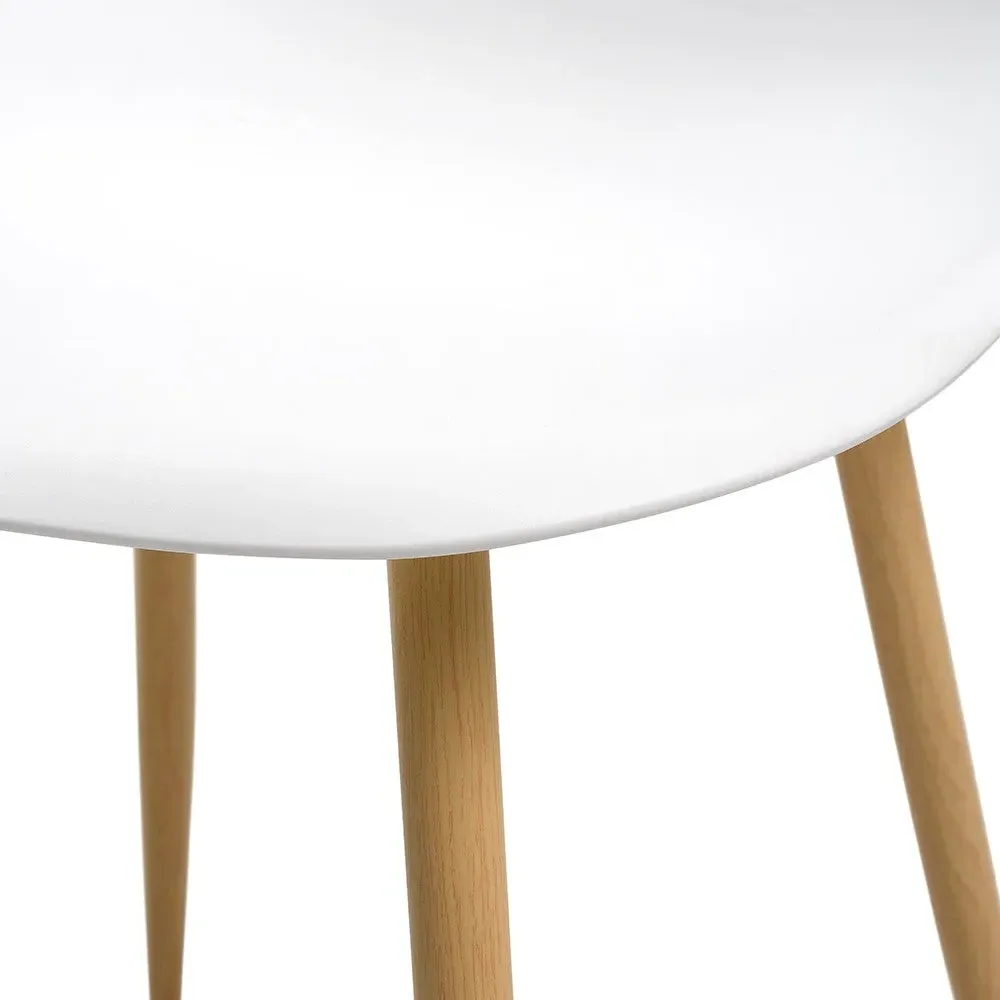 2-4 Seater Extendable Dining Table and 4 Chairs - Cream