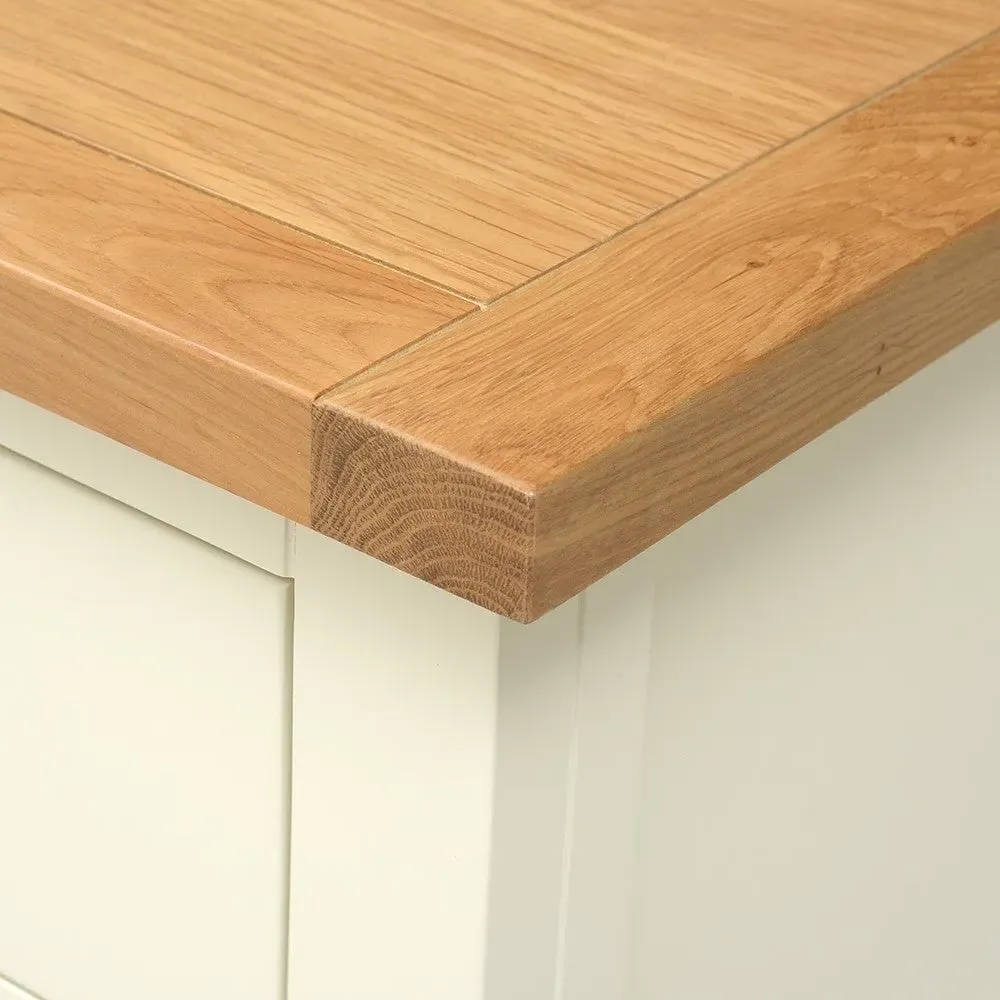 3 Drawer Bedside Table - Cream, Oak