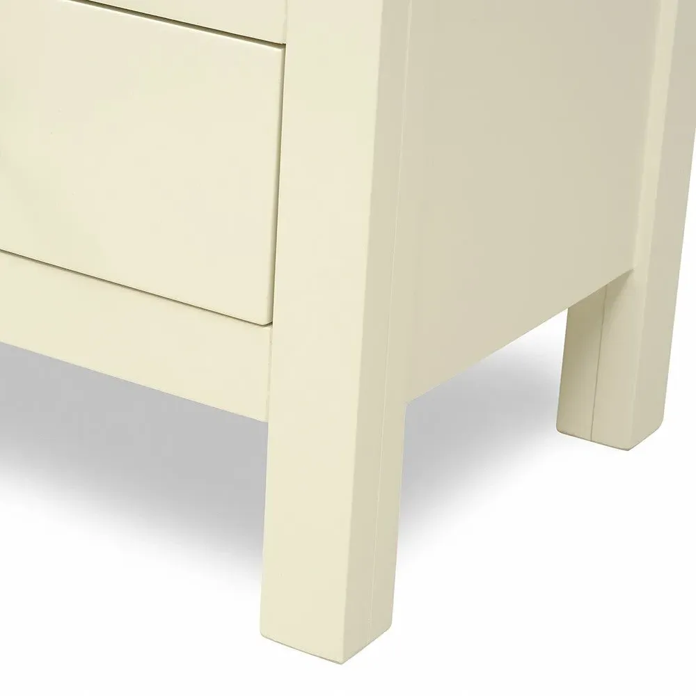 3 Drawer Bedside Table - Cream, Oak
