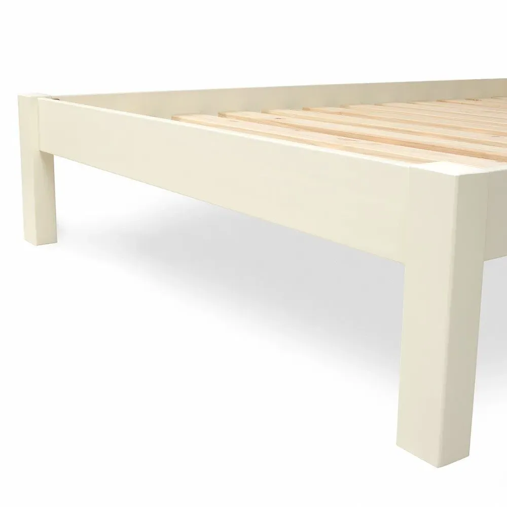 Cotswold Double Bed Frame with Slatted Headboard - Cream