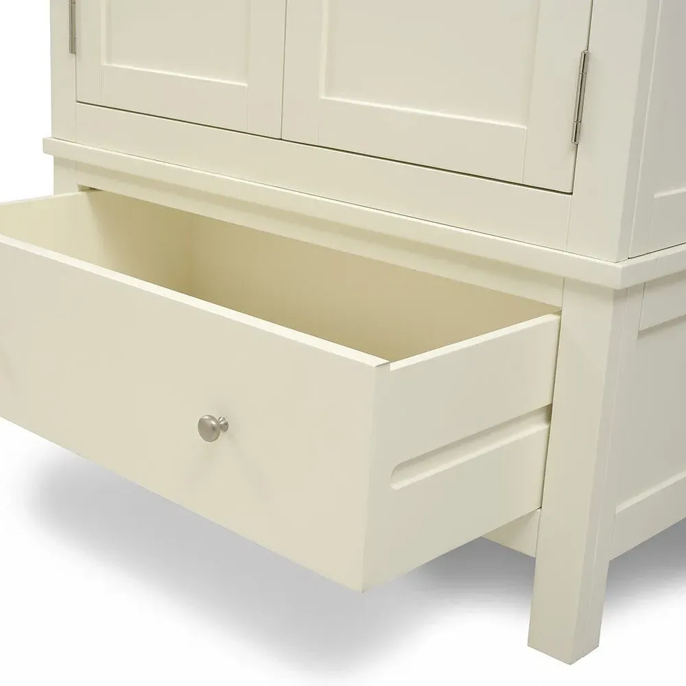 Cotswold Double Wardrobe with Drawers - Cream