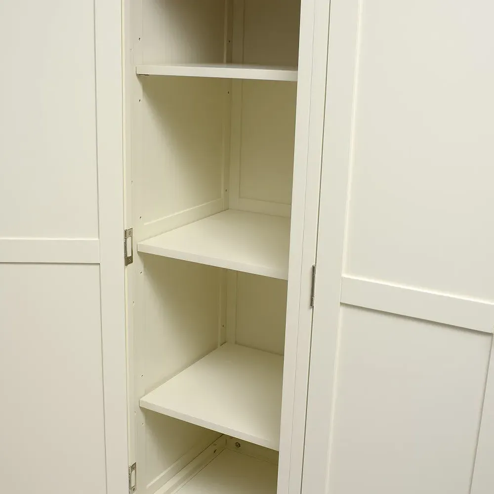 Cotswold Triple Wardrobe with Drawers - Cream