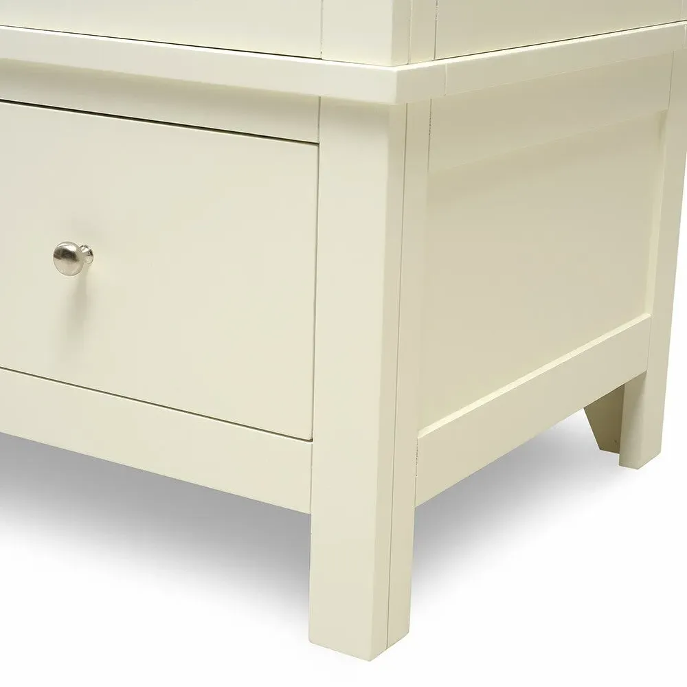 Cotswold Triple Wardrobe with Drawers - Cream