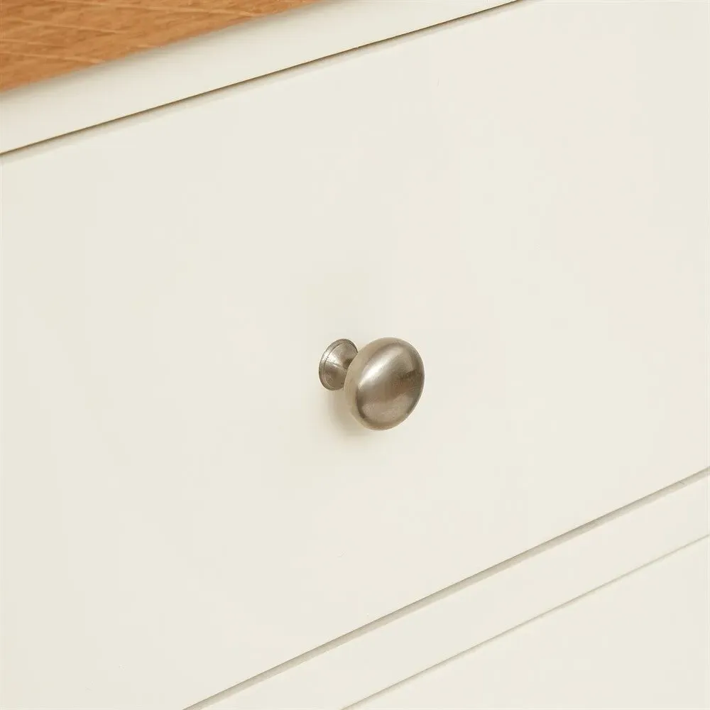 Simply Cotswold 5 Drawer Chest - Cream, Oak