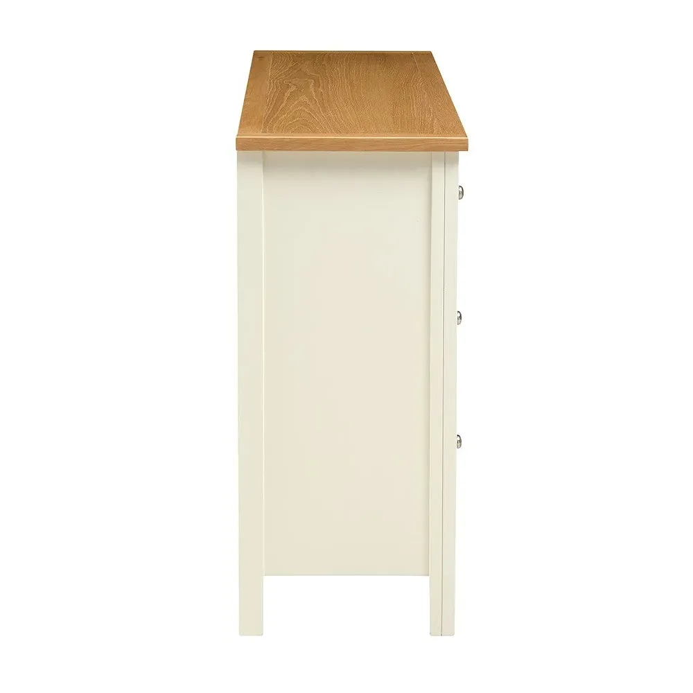 Simply Cotswold 6 Drawer Chest - Cream, Oak