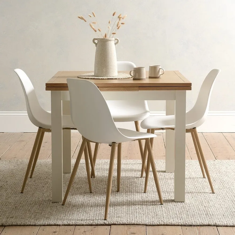 Square Extending Dining Table - Cream image