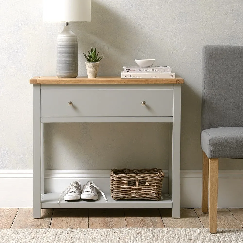 Console Table with Drawers - Pebble Grey