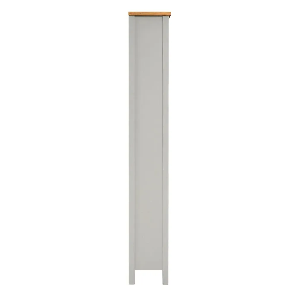 Cotswold Slim Bookcase - Pebble Grey