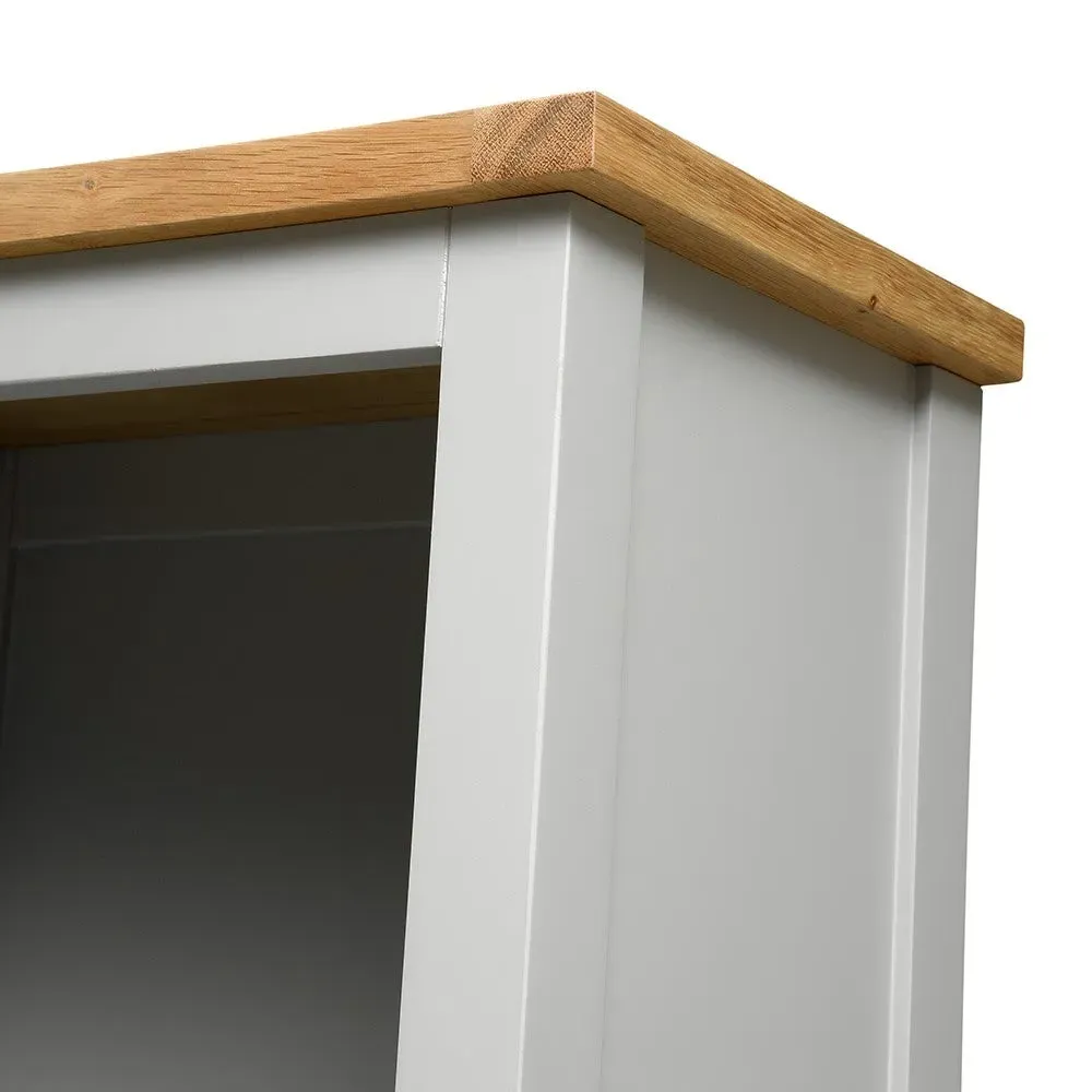 Cotswold Slim Bookcase - Pebble Grey