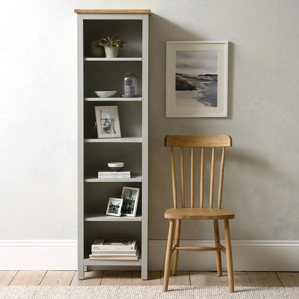 Cotswold Slim Bookcase - Pebble Grey