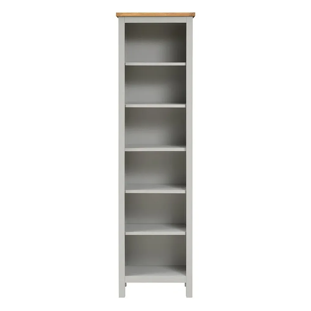 Cotswold Slim Bookcase - Pebble Grey image