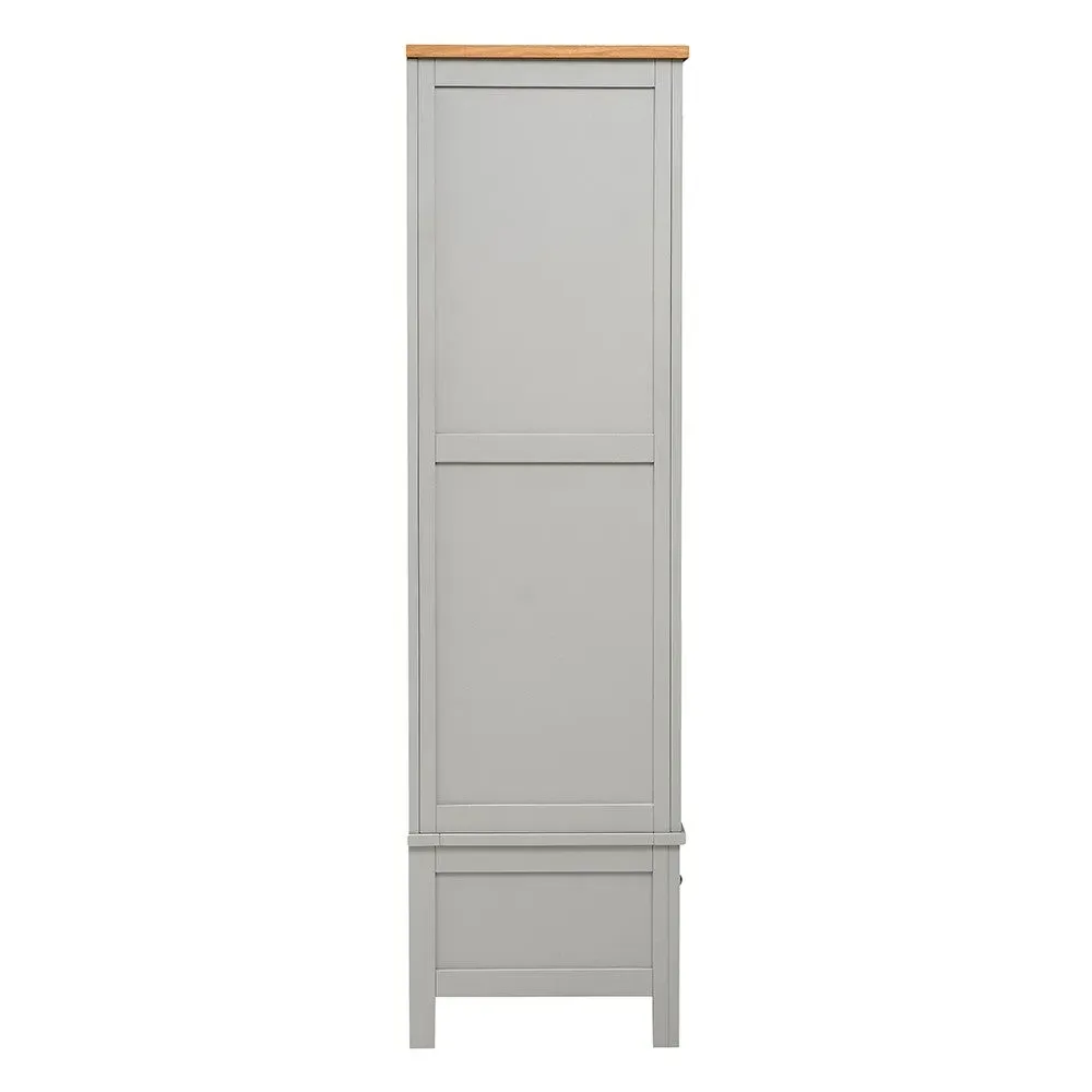 Cotswold Triple Wardrobe with Drawers - Pebble Grey