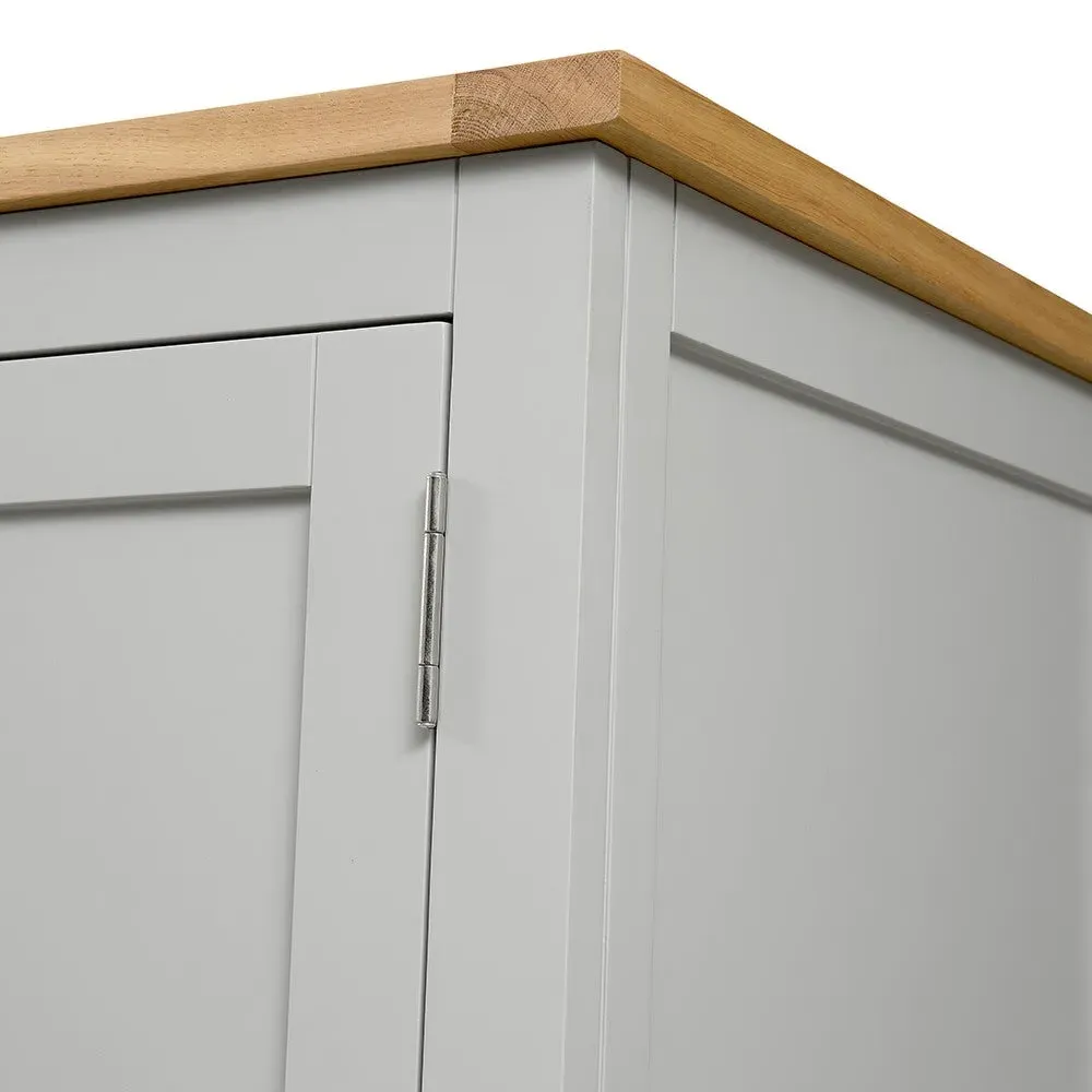 Cotswold Triple Wardrobe with Drawers - Pebble Grey