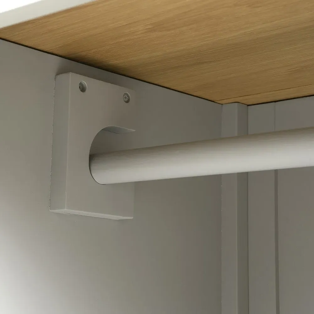 Cotswold Triple Wardrobe with Drawers - Pebble Grey