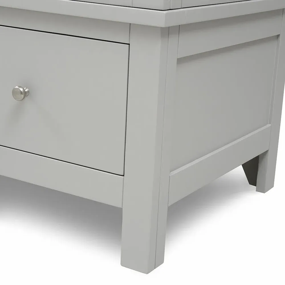 Cotswold Triple Wardrobe with Drawers - Pebble Grey