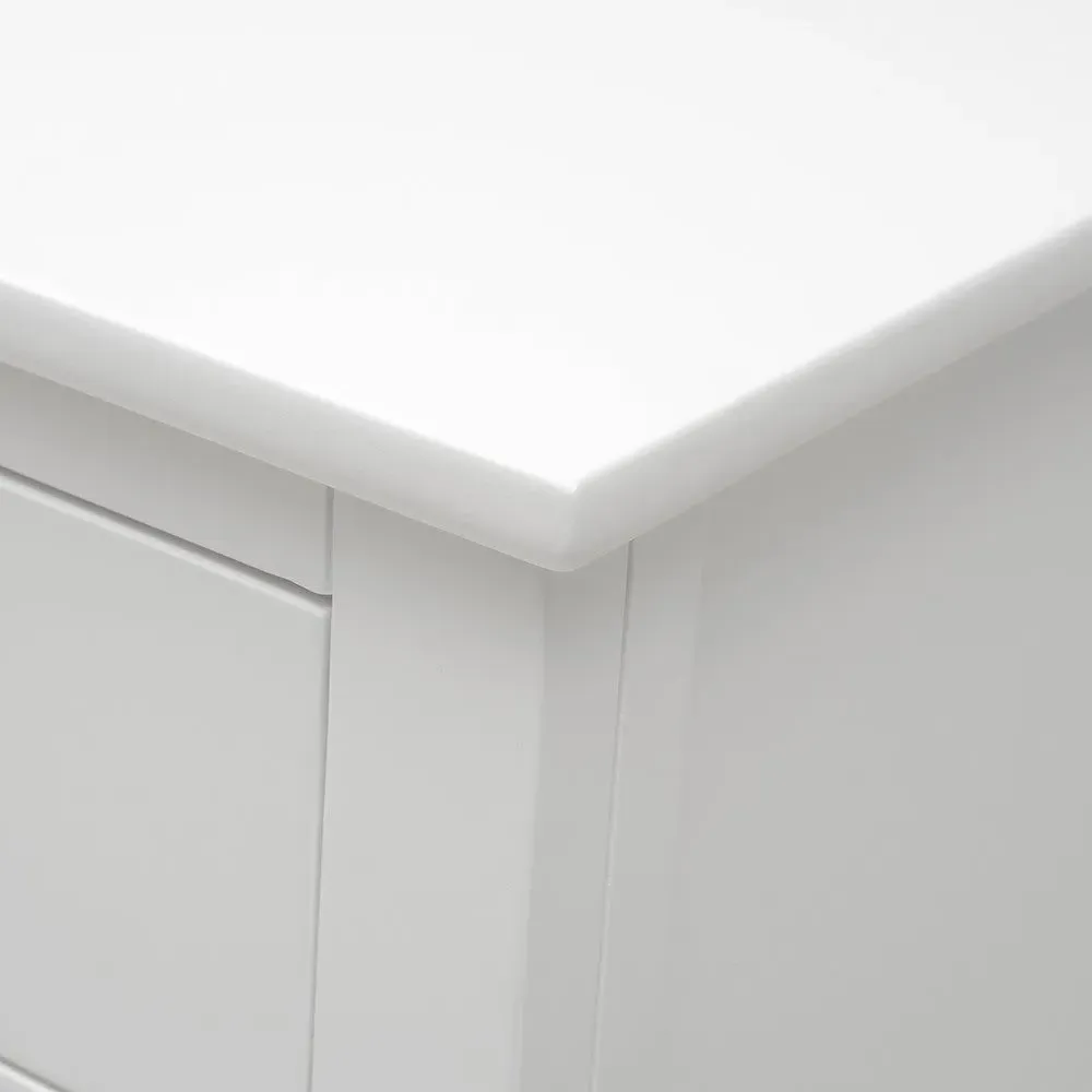 Cotswold 3 Drawer Bedside Table - White
