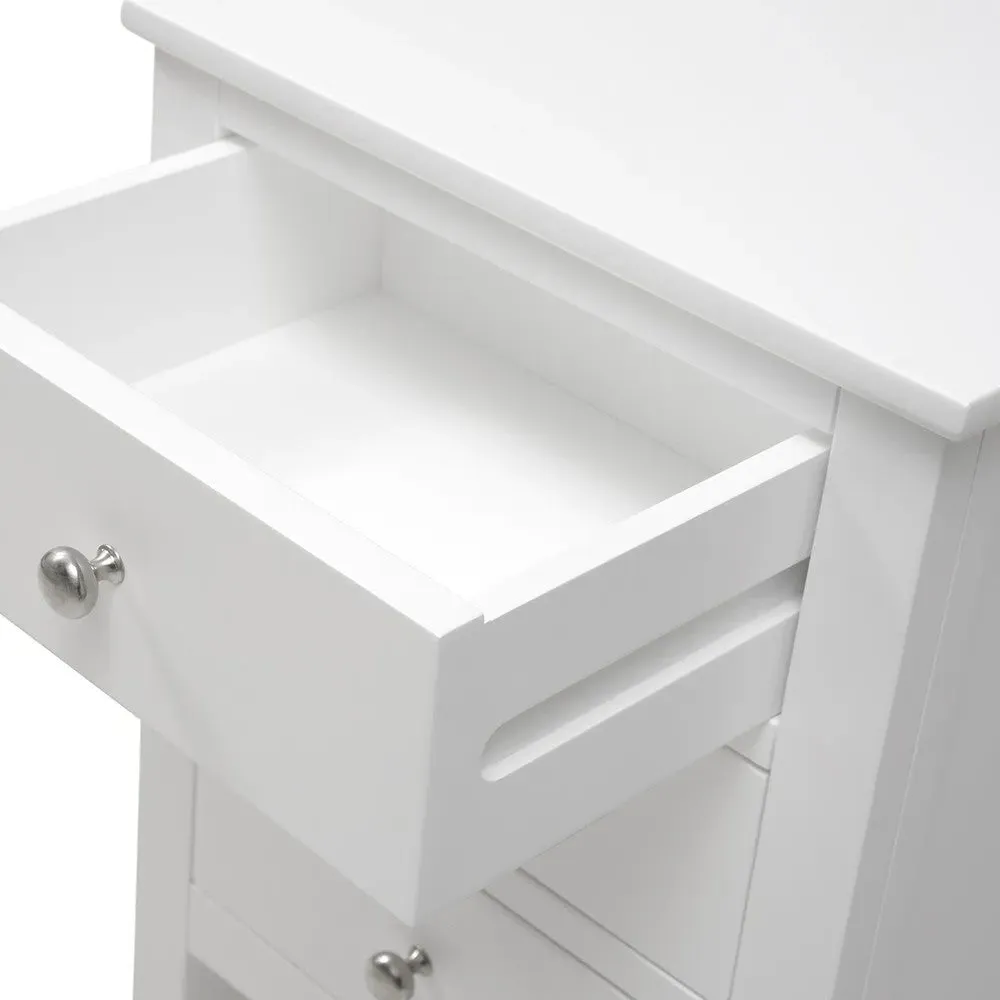 Cotswold 3 Drawer Bedside Table - White