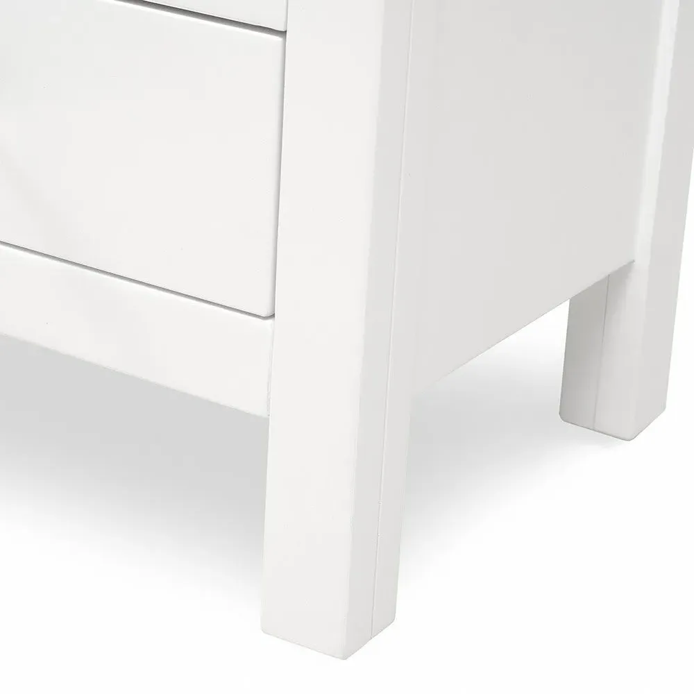 Cotswold 3 Drawer Bedside Table - White