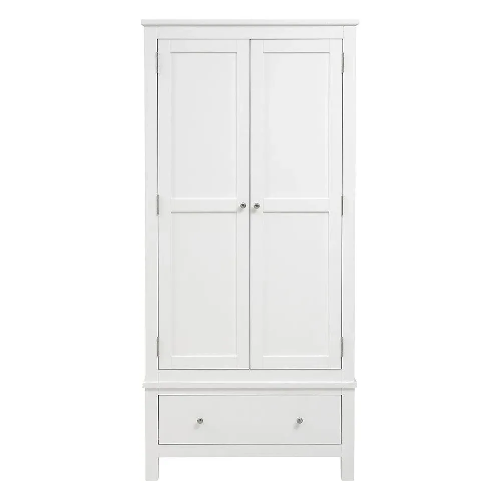 Cotswold Company Double Wardrobe with Drawers - White