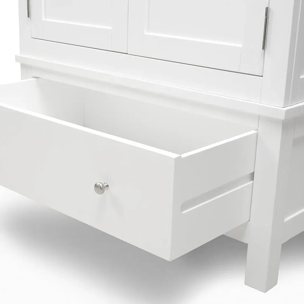 Cotswold Company Double Wardrobe with Drawers - White