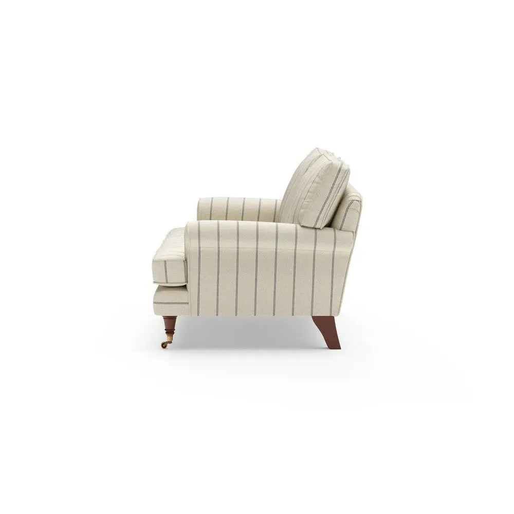 2-Seater Sofa - Charcoal, Compton Stripe