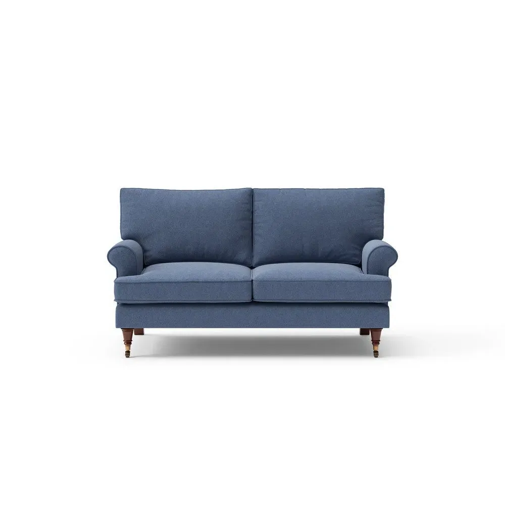 2-Seater Sofa - Dark Blue, Chunky Cotton image
