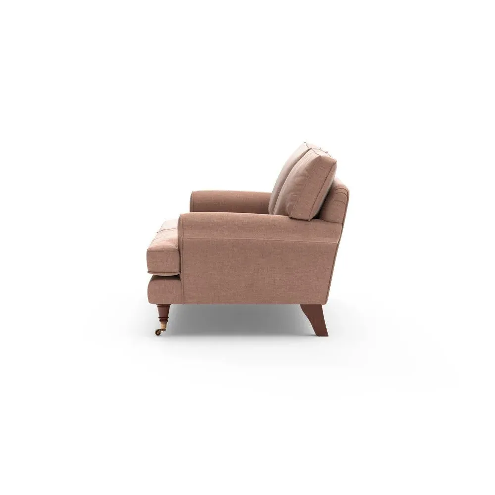 2-Seater Sofa - Dusky Rose, Eco Chenille