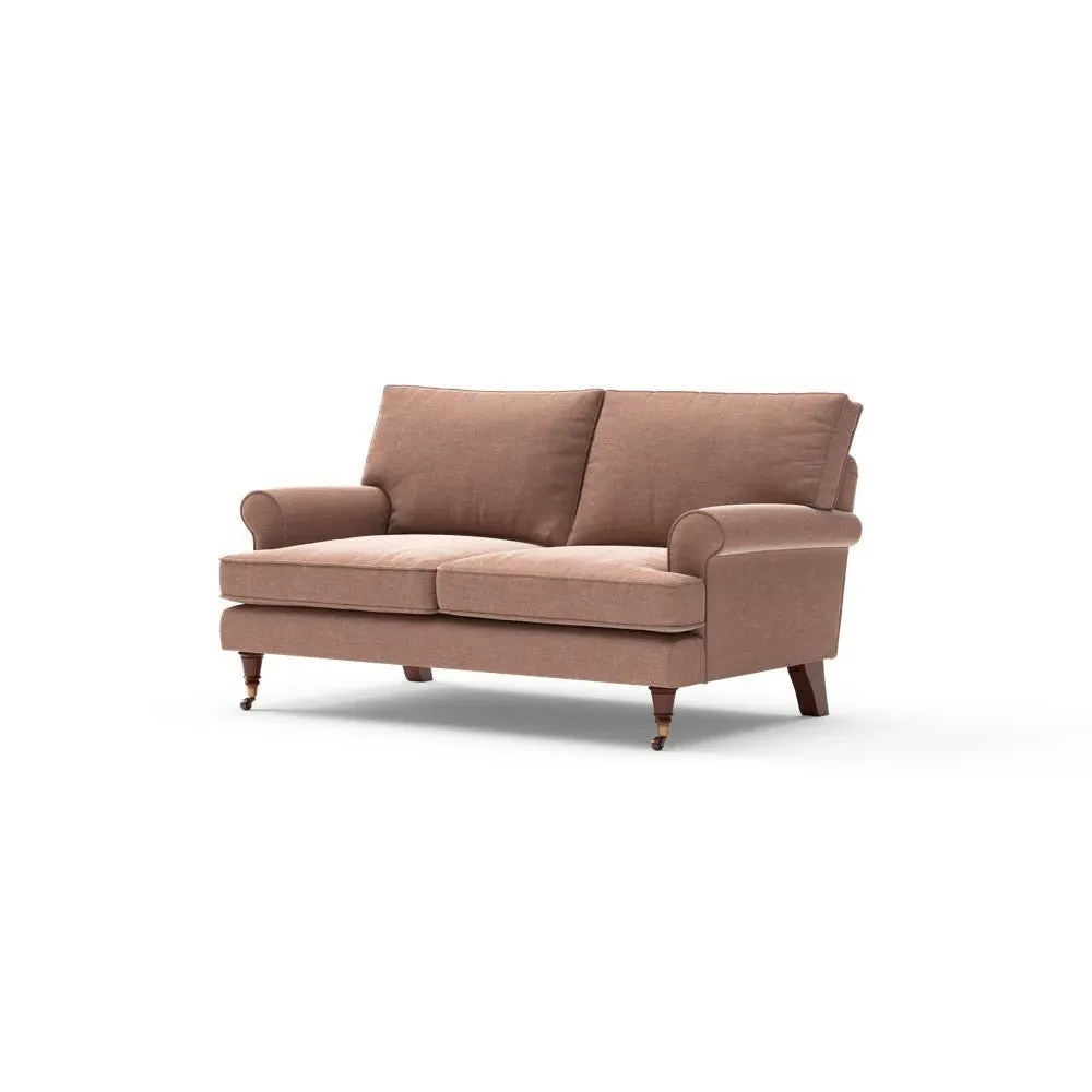 2-Seater Sofa - Dusky Rose, Eco Chenille