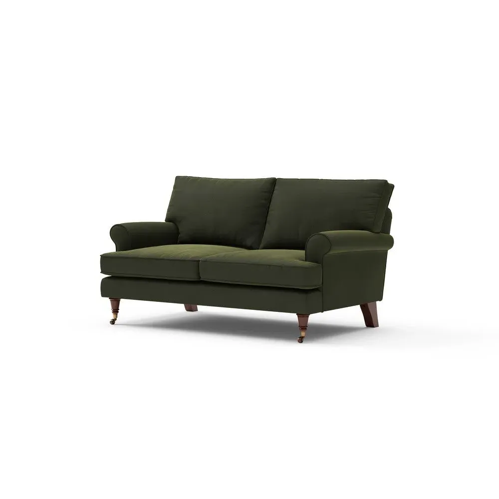2-Seater Sofa - Forest Green, Matt Velvet